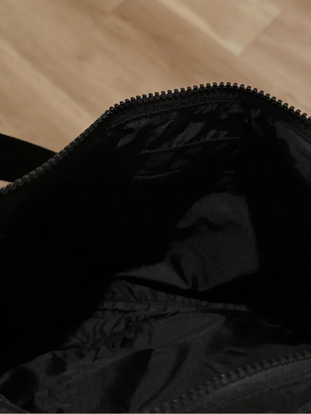 BAGGU Black Crescent Shoulder Bag with Branded Strap